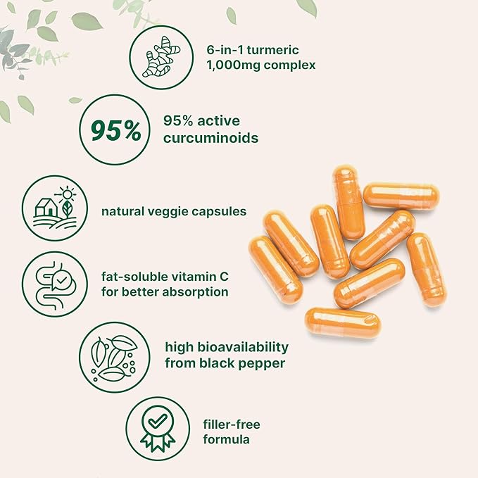 Premium Turmeric Curcumin + BioPerine® – Joint Comfort, Antioxidant & Immune Boost