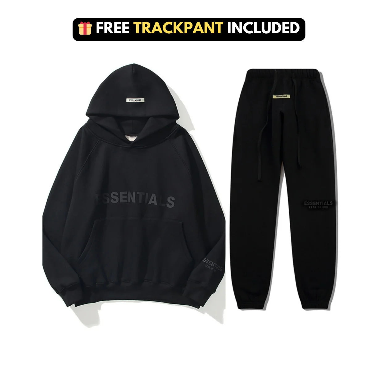 THE ESSENTIALS HOODIE + FREE TRACKPANTS (VALID TODAY ONLY)