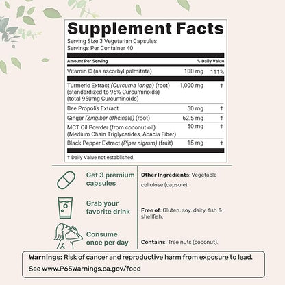 Premium Turmeric Curcumin + BioPerine® – Joint Comfort, Antioxidant & Immune Boost